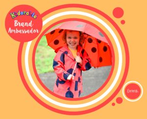 This was one of the photos I shot of Emma when I competed for us to be a brand ambassador for Kidorable. The rain coat is actually from Carters!