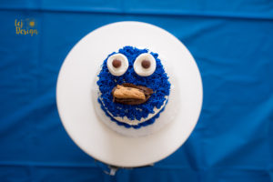 cookie monster smash cake